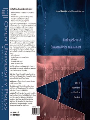 cover image of Health Policy and European Union Enlargement